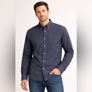 Tommy Hilfiger Men's Dark Blue Button Down Shirt